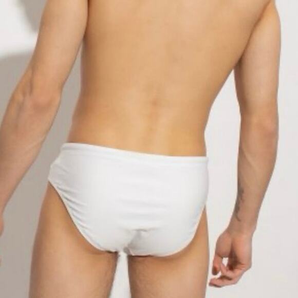 AMI Paris Alexandre Mattiussi White Ami de Coeur Swim Briefs in white size M - Picture 8 of 9